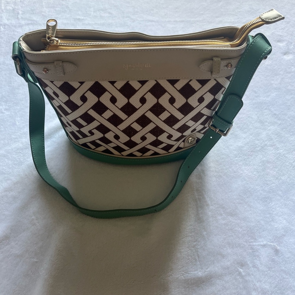 Spartina 449 Green and Brown Patterned Women's Bag